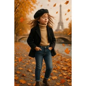 Original Raw Kids Jeans Size 1 Blue Denim Skinny Fit Distressed